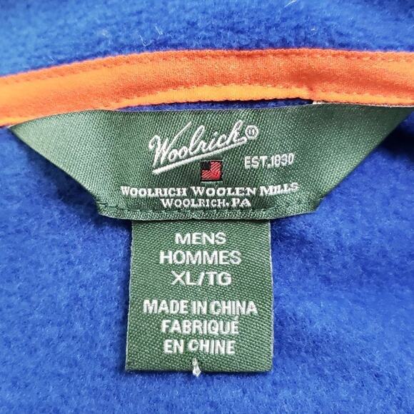 Woolrich Men's VINTAGE Preppy Fleece Jacket XL Outdoor Pull Over Quarter Zip - Picture 9 of 11